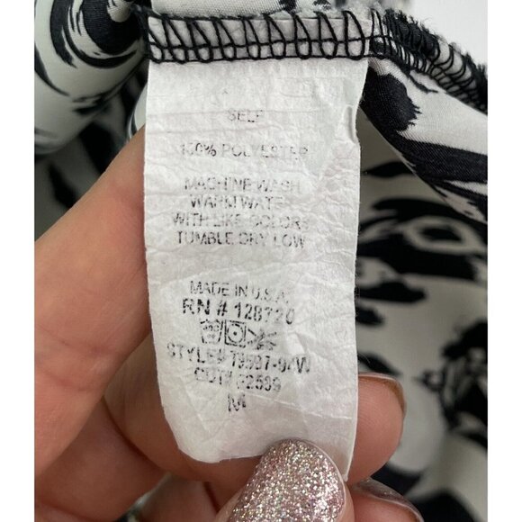 Francesca's Sz M Layered Black Contrast Aztec Print ikat Blouse Tank Top - Picture 6 of 6